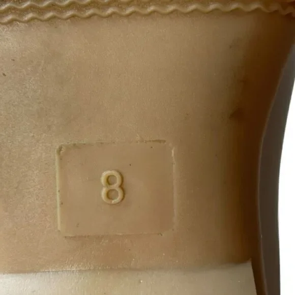 Gypsy Jazz Quack Duck Boots Womens 8 Cream Ankle Black Rubber Lace Up - Picture 13 of 14